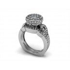 Кольцо с дорожками камней Os 2502