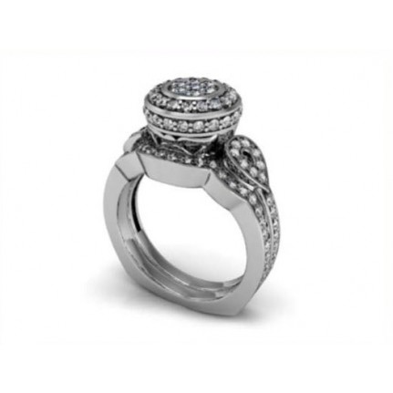 Кольцо с дорожками камней Os 2502