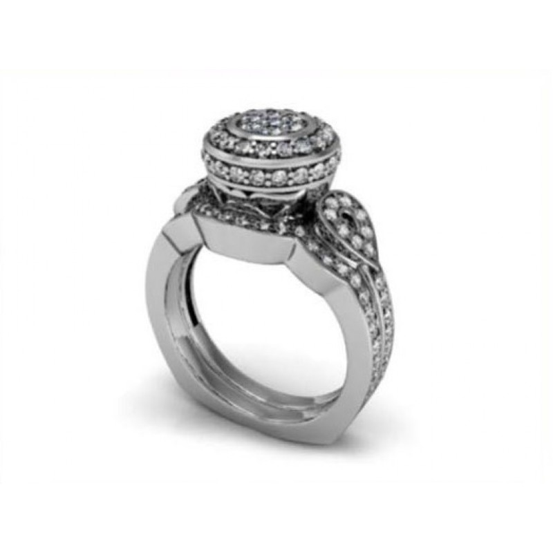 Кольцо с дорожками камней Os 2502