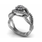 Кольцо с дорожками камней Os 2594