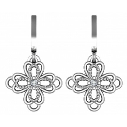 Серьги висячие Крестики Os 1715