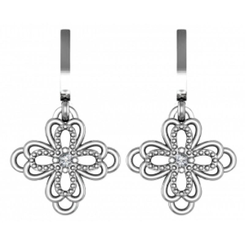 Серьги висячие Крестики Os 1715