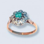 Кольцо с камнями 490