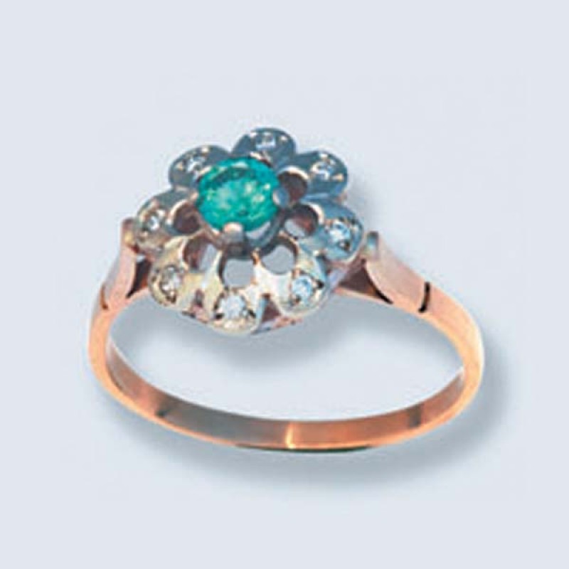 Кольцо с камнями 490