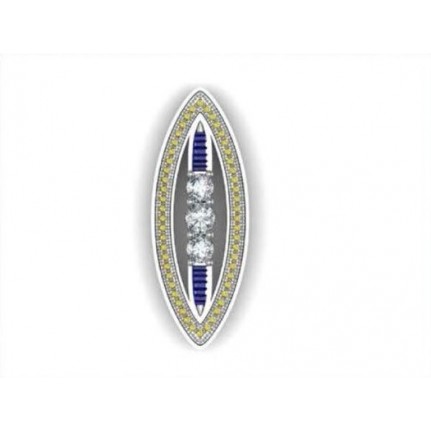 Подвеска с дорожками камней Os 1027