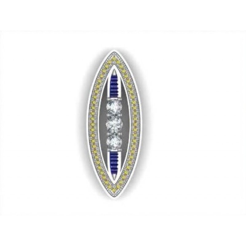 Подвеска с дорожками камней Os 1027