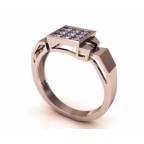 Кольцо с дорожками камней Os 3032