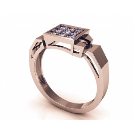 Кольцо с дорожками камней Os 3032