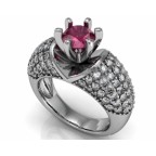 Кольцо с крупным камнем Os 2516