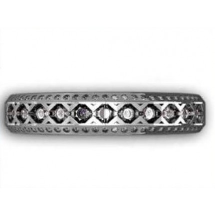 Кольцо с дорожками камней Os 2033