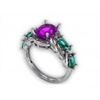 Кольцо с крупными камнями Os 7010