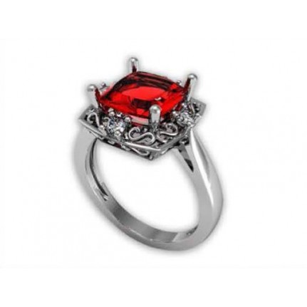 Кольцо ажурное с крупным камнем Os 7024
