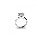 Кольцо с крупным камнем в обрамлении мелких камней Os 2566