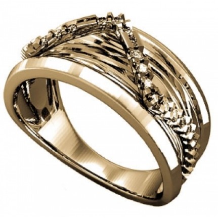 Кольцо с дорожкой камней Os 2049