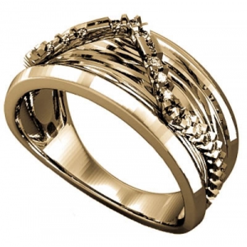 Кольцо с дорожкой камней Os 2049