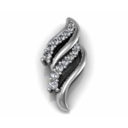 Подвеска Волна с дорожками камней Os 1747