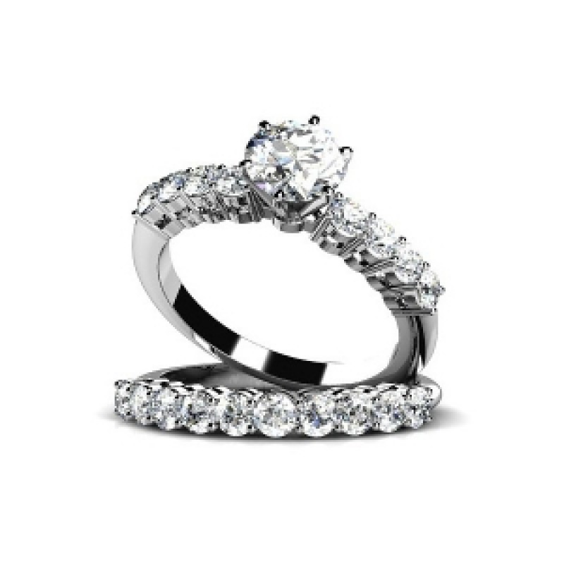 Кольцо двойное с крупным камнем и дорожками камней Os 2689